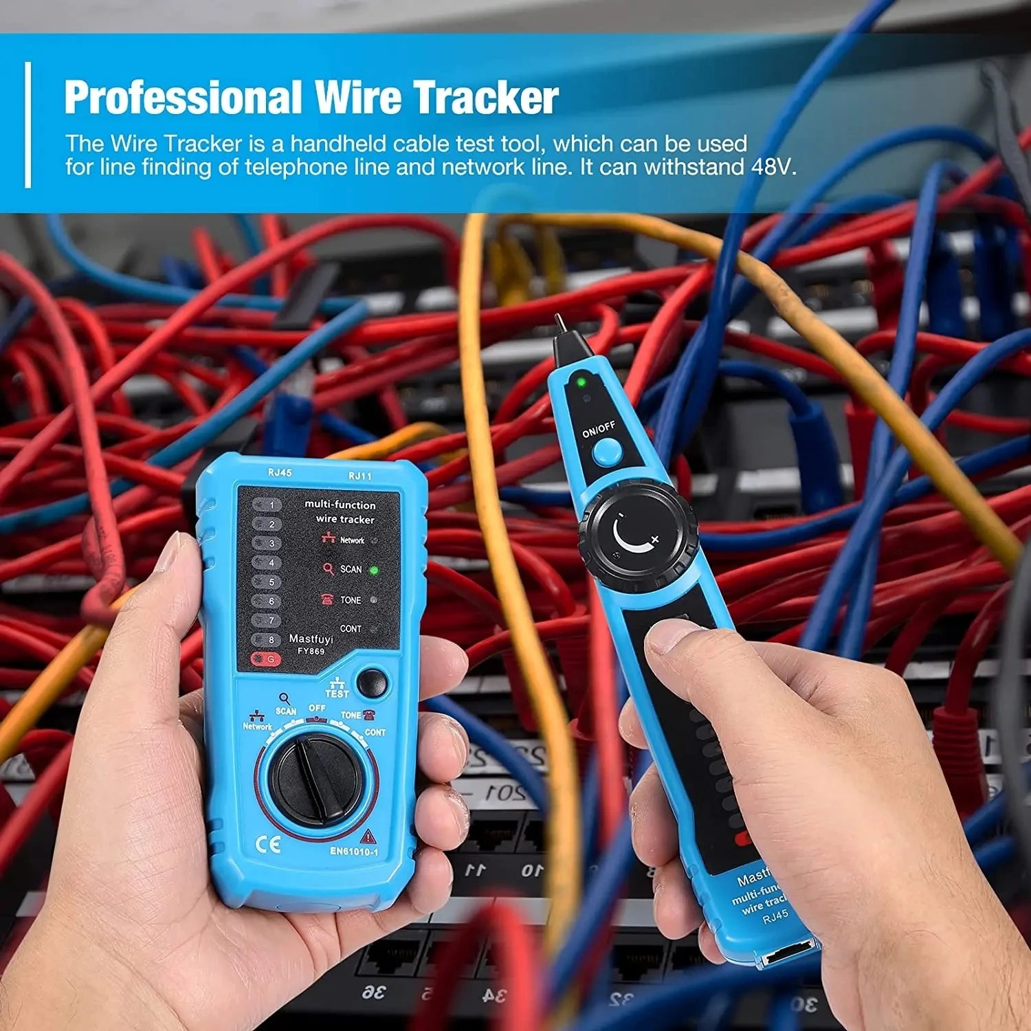 BSIDE FWT11 Network Cable Tracker Wire Tester RJ11 RJ45 Cat5Cat6 Ethernet LAN Detector Line Finder Telephone Wire Tracker Finder
