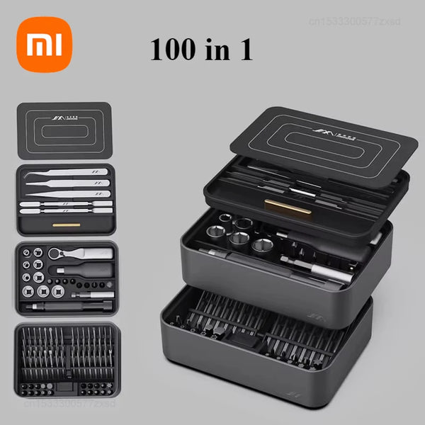 JIMI 50/100 IN 1 FM2/3 Screwdrivers Set S2 Magnetic Precision Replaceable Multi-purposed Tweezer Pry Bar Kit Wrench Tools