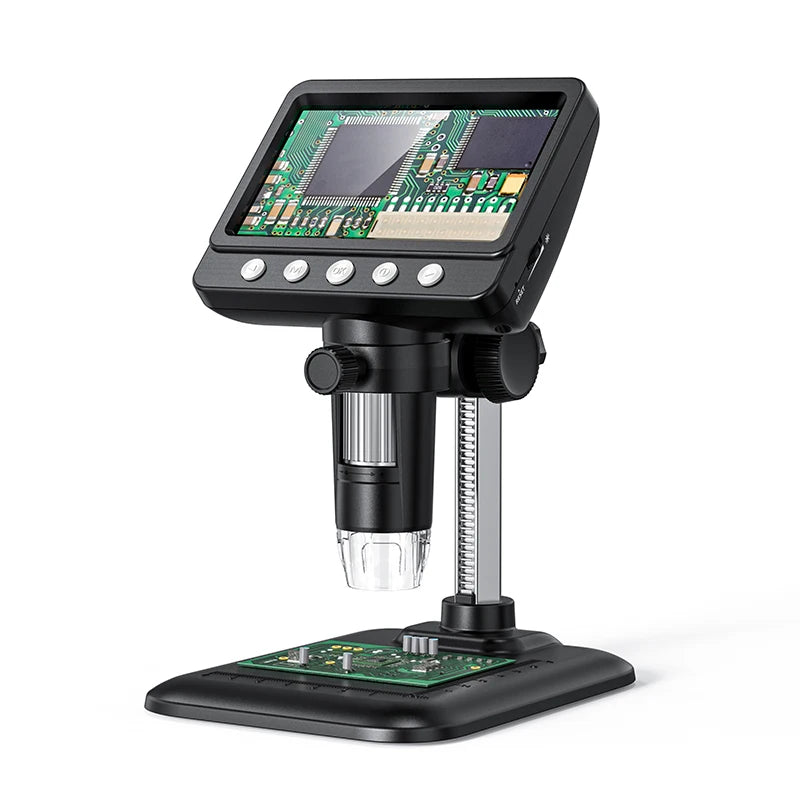 50-1000X Digital Microscope 4.3 Inch IPS 2MP HD Lens 8LED Adjust Light 2000mAh Electronic detail image 3
