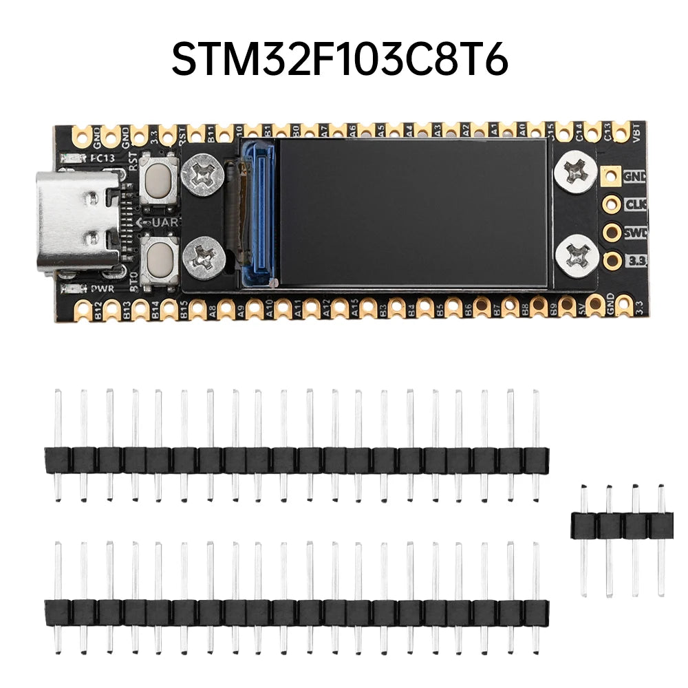 STM32F103C6T6 STM32F103C8T6 Minimum System Board FLASH Microcontroller Development Board C6T6 Core Board 0.96 Inch LCD Screen