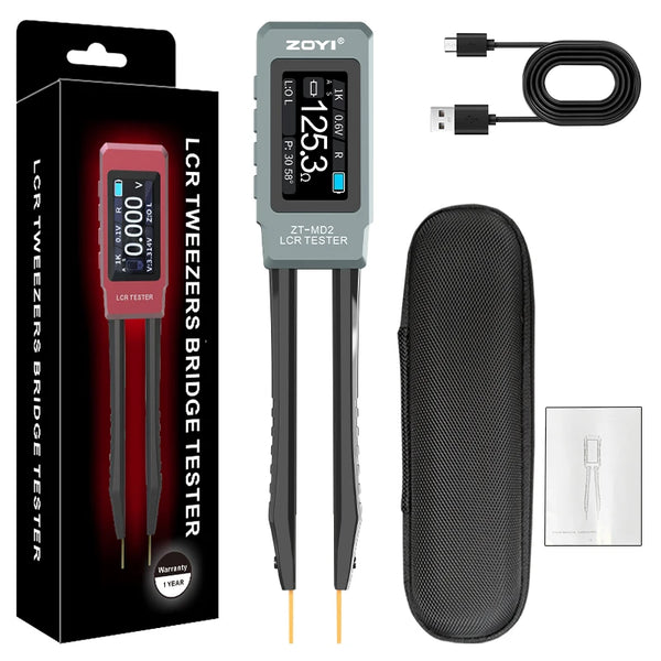 ZOYI ZT-MD2 Intelligent Tweezers Lcr Digital Bridge Tester One Click Measurement Of Resistance Capacitance, And Inductance