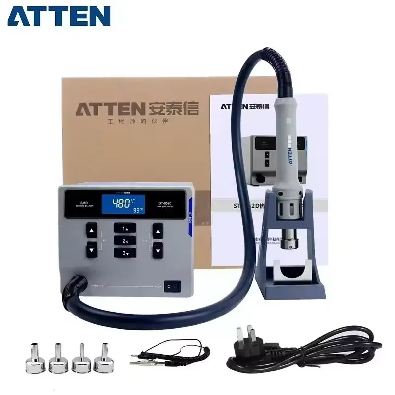 ATTEN ST-862D Hot Air Gun Soldering Station Lead-free 110V/220V 1000W BGA Rework Station Automatic Sleep Desoldering Station