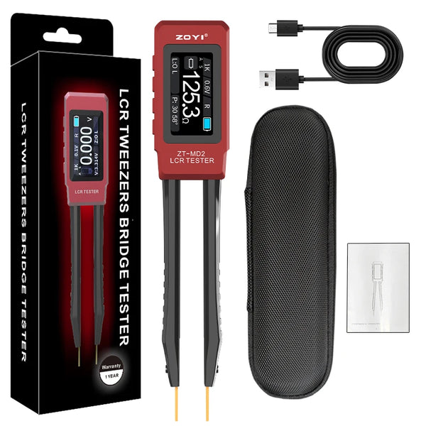 ZOYI ZT-MD2 Intelligent Tweezers Lcr Digital Bridge Tester One Click Measurement Of Resistance Capacitance, And Inductance