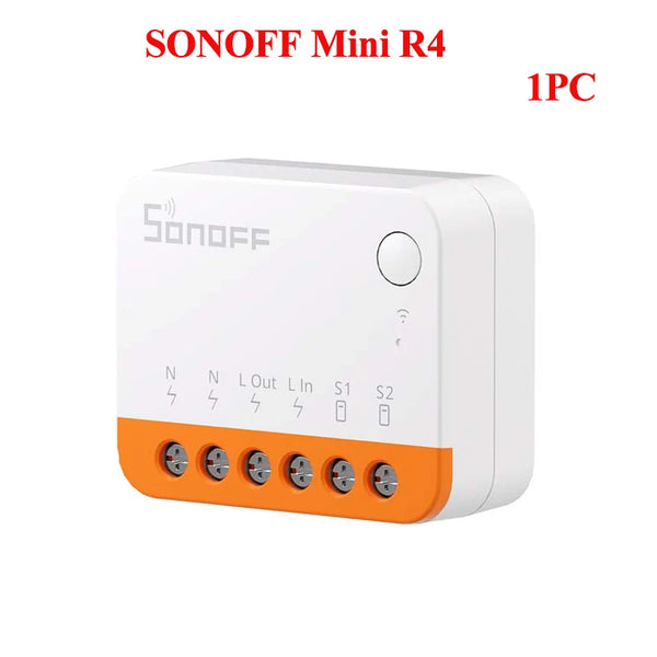 Sonoff Mini R4 Extreme Wifi Smart Switch Interruptor with Relay On-Off DIY Switch Module eWelink APP Control Works with Alexa