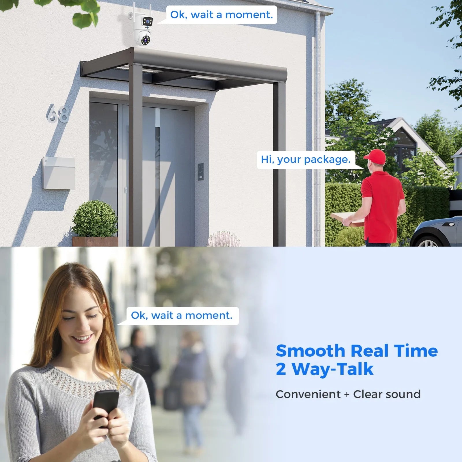 Hiseeu 6MP WIFI PTZ IP Camera Dual Lens 5X Digital Zoom Auto Tracking CCTV Surveillance Camera For Hiseeu Wireless CCTV System