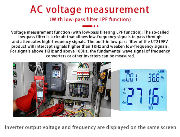 UNI-T UT219PV Clamp Meter Digital 1500V 2500V Bluetooth Multimeter Pliers Ammeter Voltmeter PEAK LPF Photovoltaic Multi Tester