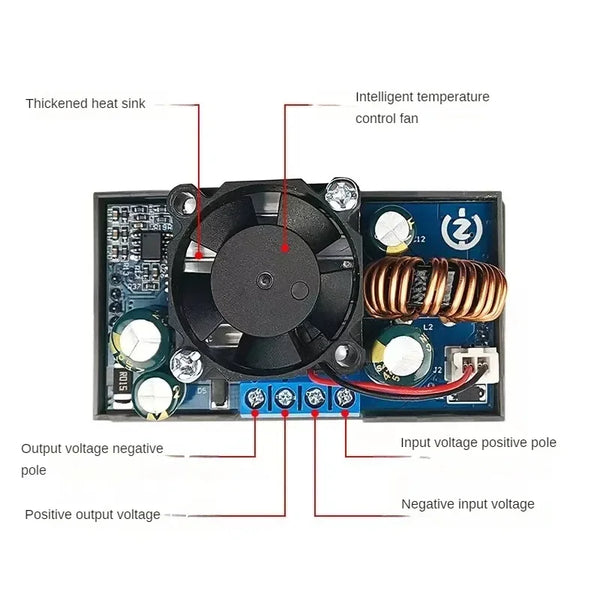 WZ3605E DC DC Buck Boost Converter CC CV 36V 5A Power Module Adjustable Regulated laboratory power supply Voltmeter ammeter