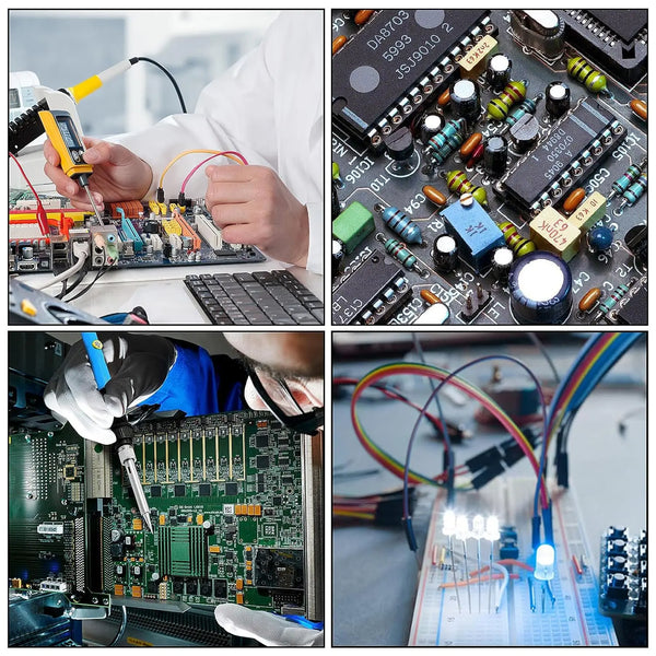 1500Pcs Electronic Components Starter Kit Resistor Capacitor LED Diode Transistor Assortment Pack for DIY Arduino