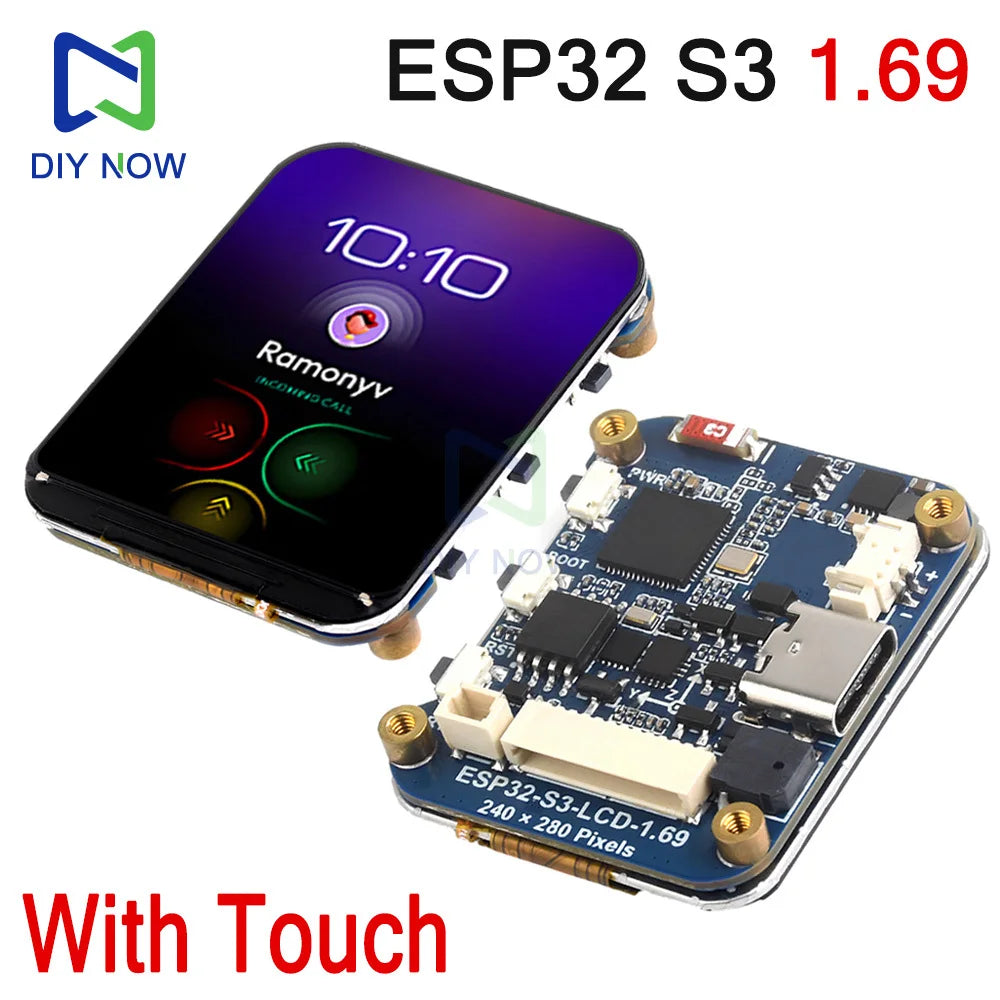 ESP32-S3 1.69-inch IPS Touch LCD Display Development Board 240×280 ST7789V2 SPI Display Module and 6-axis product image