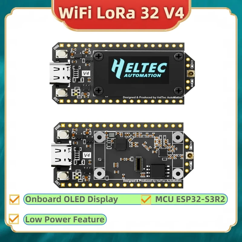 Heltec Meshtastic Wifi LoRa 32 V4 ESP32 SX1262 GPS 0.96inch OLED Solar Powered Dev-Board WiFi BLE Low Pow product image