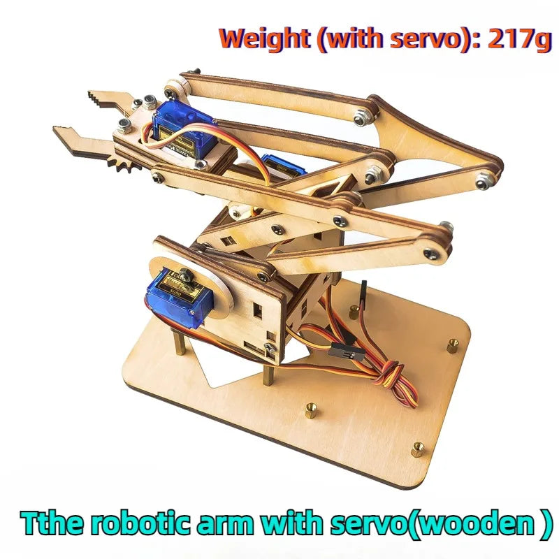 SG90 MG90S 4 DOF Unassembly Acrylic Mechanical Arm Robot Manipulator Claw for Arduino Maker detail image 5