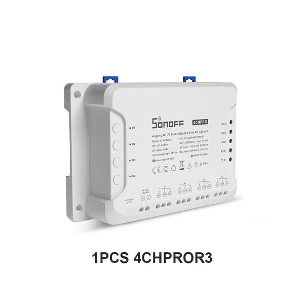 SONOFF 4CHR3 4CHPROR3 4-gang/4 Way Wifi Smart Switch 433mhz RF Control Smart Home Support Alexa Google Smartthings Alice eWeLink