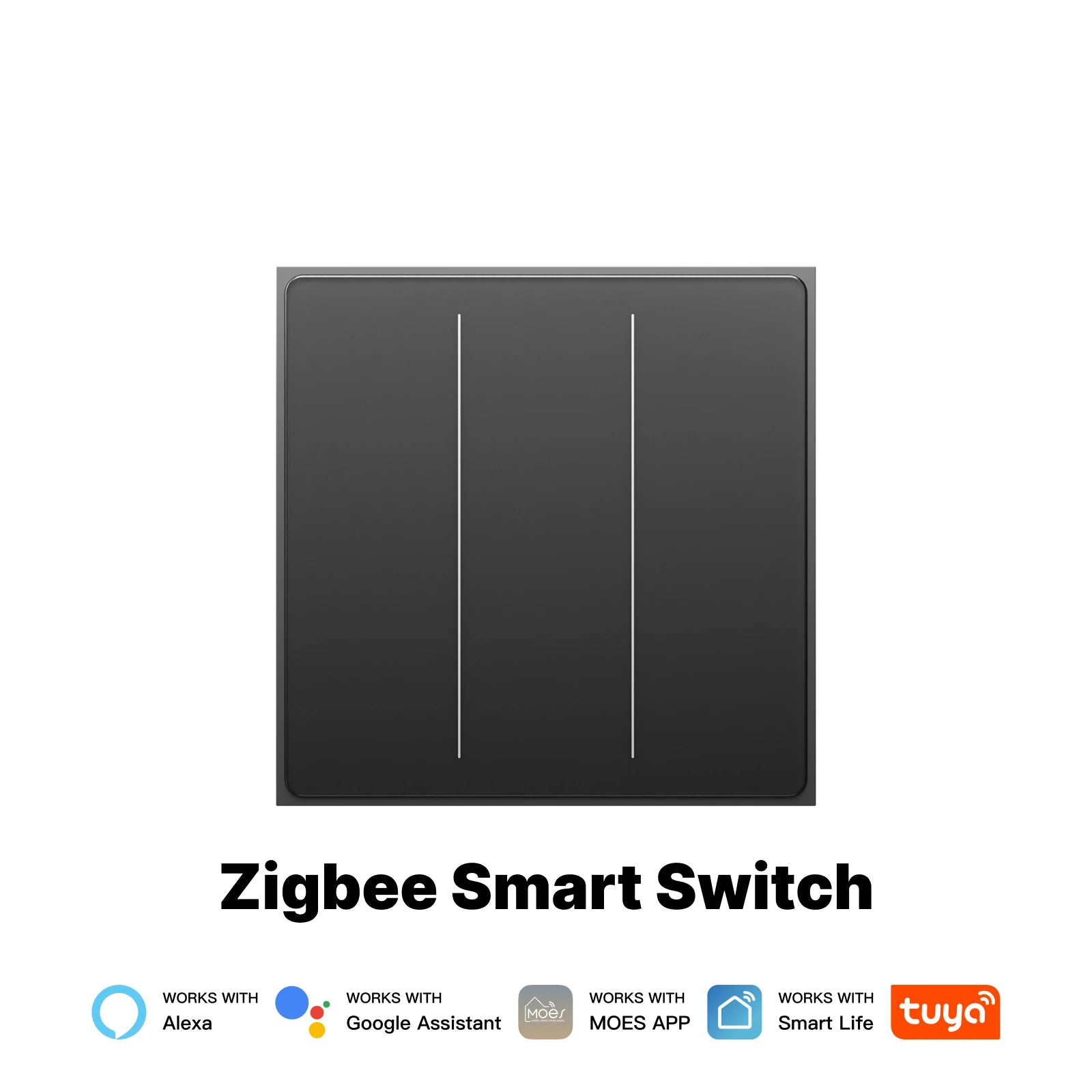 MOES Tuya ZigBee Star Feather Series Smart Touch Switch With Neutral Light Scene 2in1 APP Remote Control with Alexa Google Home