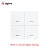 Zigbee 3.0 Wireless Smart Scene Switch Push Button 4 Gang 12 Modes Home Automation Scenario Controller Works With Tuya Devices