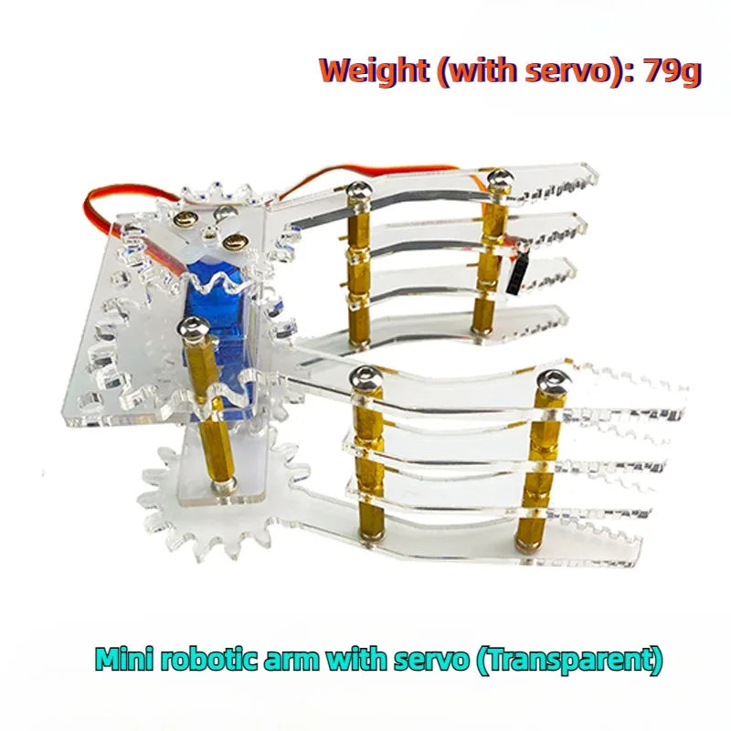 SG90 MG90S 4 DOF Unassembly Acrylic Mechanical Arm Robot Manipulator Claw for Arduino Maker detail image 4