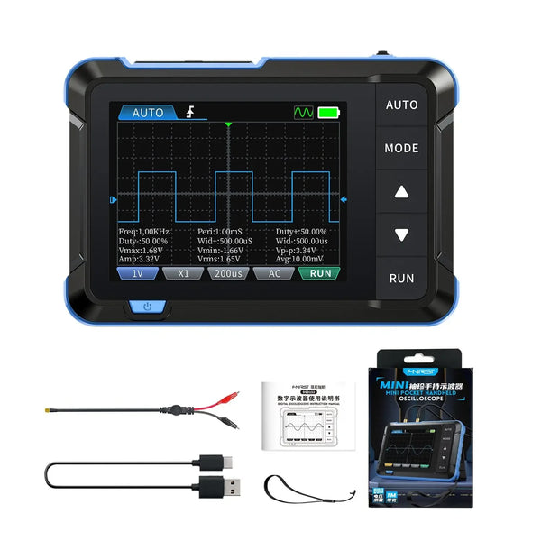 FNIRSI DSO153 Mini Oscilloscope Signal Generator Oscope Tool 1M Bandwidth 5MS/s Sampling Rate Oscillometer Multiple Waveforms