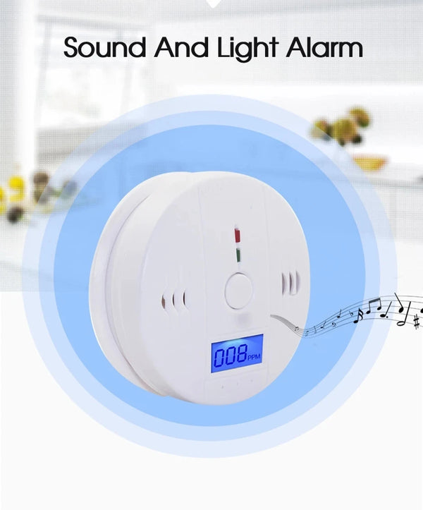 Co Ppm Detector Warning Siren Alarm Carbon Monoxide Detector Sound With Lcd Indicator Safe Sensor Home Security Protection