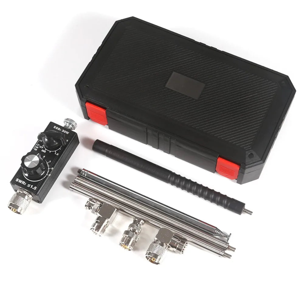 Antena de látigo pequeña de 30 W QRP QRGP para onda corta HF de 3,5 MHz a 30 MHz, sintonizada para MCHF Yaesu FT-817 8188 891 703 705 K1 K3 USDX