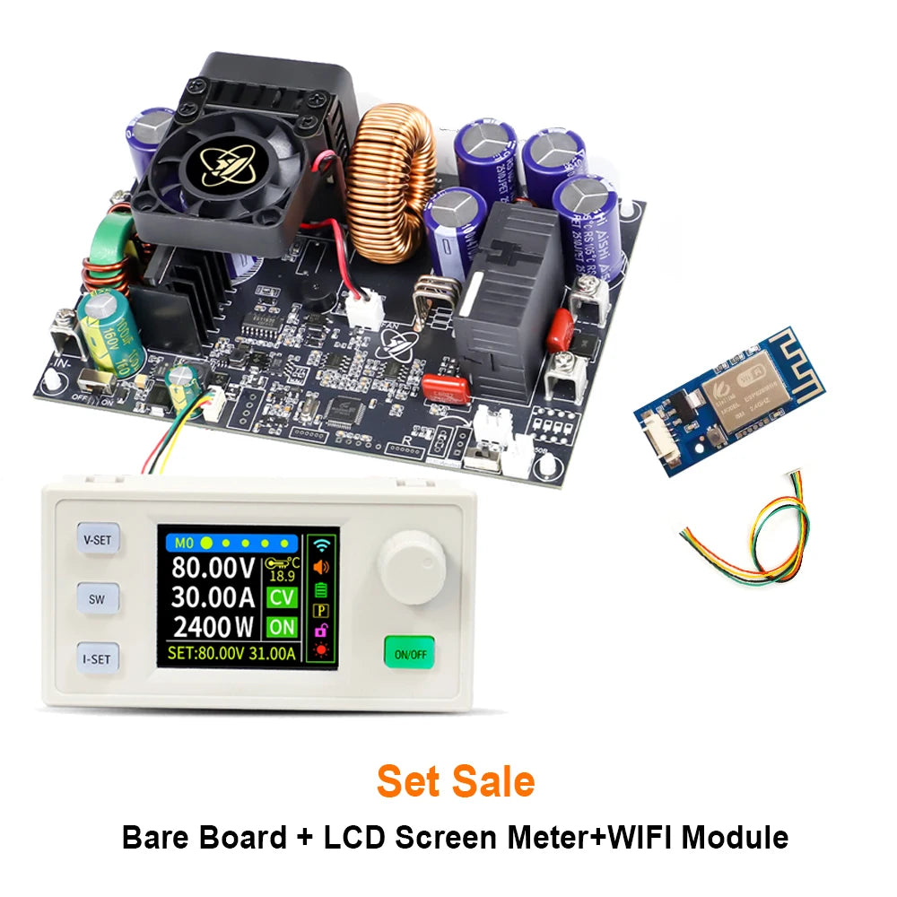 XY8030S 2400W 30A Buck DC Digital Power Supply Adjustable Step-Down Converter MPPT Charging 12-90V To 0-80V WIFI 485 IR 433 Set