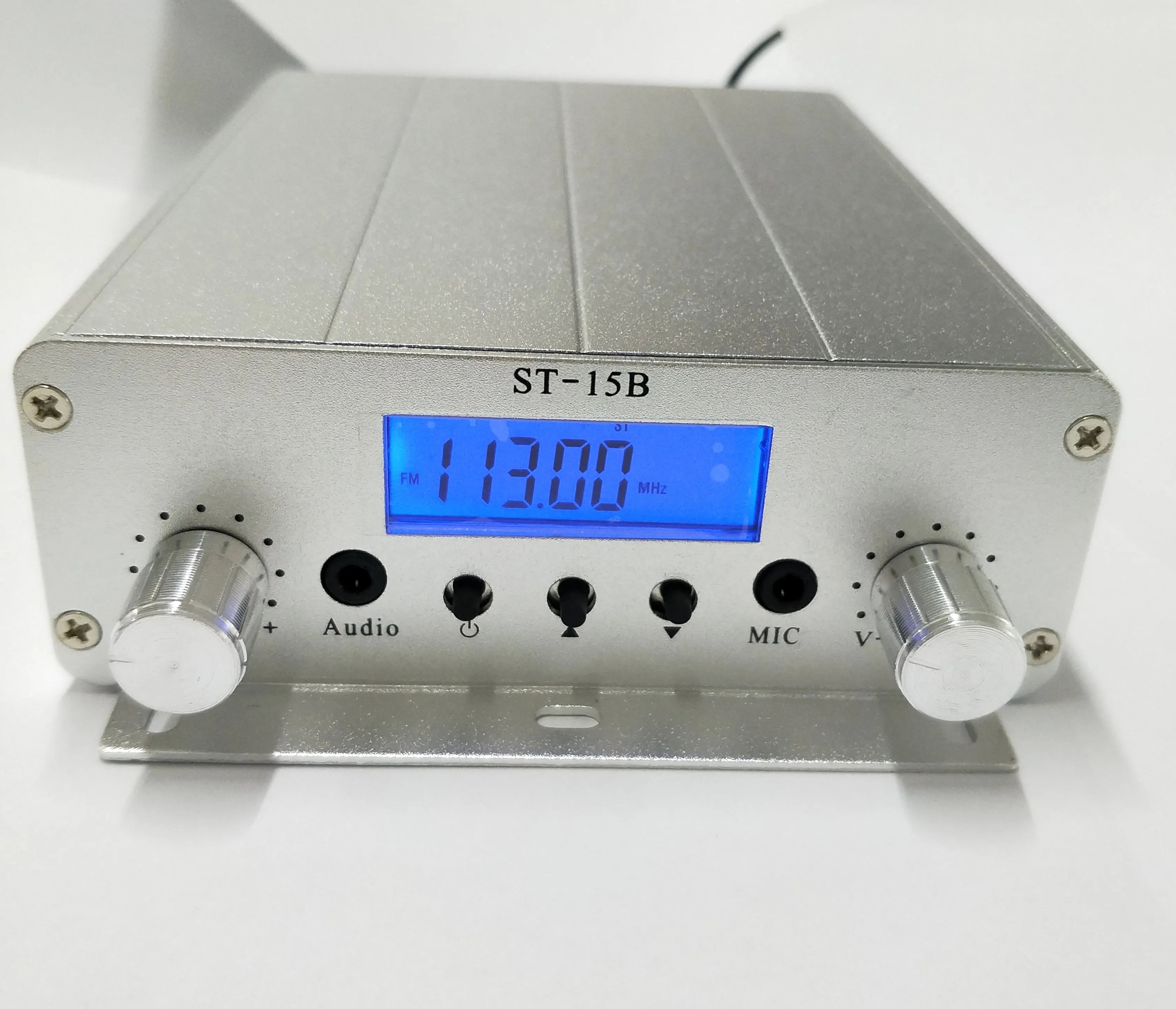 15W ST-15B V3 Stereo FM Transmission Transmitters 76-108/113MHz Small wireless audio transmitter only host
