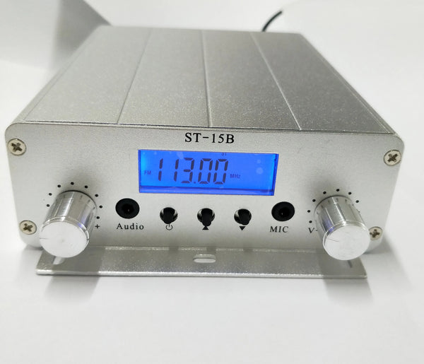15W ST-15B V3 Stereo FM Transmission Transmitters 76-108/113MHz Small wireless audio transmitter only host