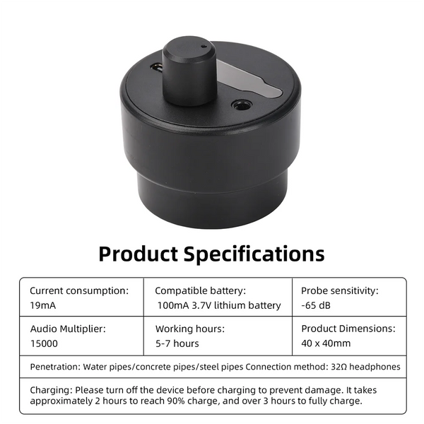 F03 Wall Pipe Leak Detector Underfloor Heating Receiver Leakage Device Water Pipe Leakage detail image 5