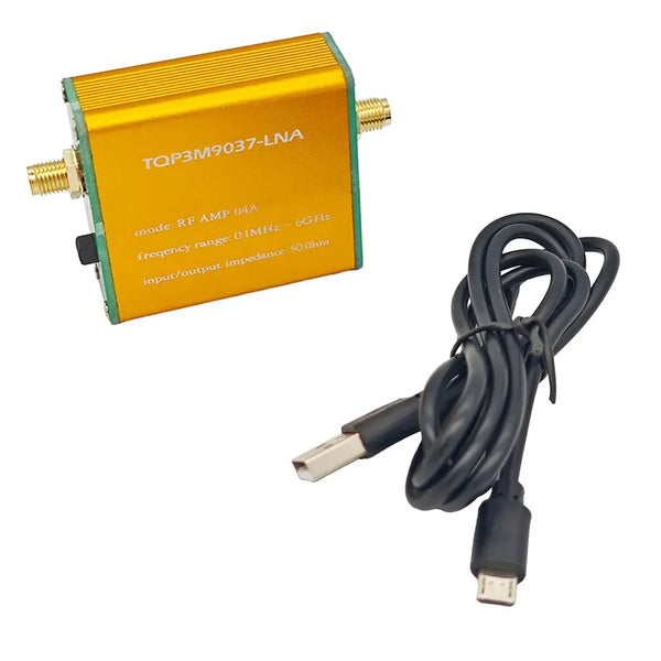 Módulo amplificador de RF TQP3M9037-LNA: amplificador de bajo ruido para un rango de frecuencia de 0,1 MHz a 6 GHz, amplificación de señal I2S2.
