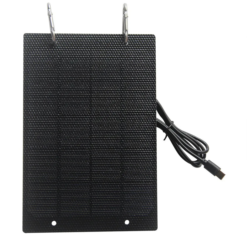 5W 5V ETFE Solar Panel Charger Type-C Output Solar Power Bank for Mobile Phone Security Camera Courtyard product image