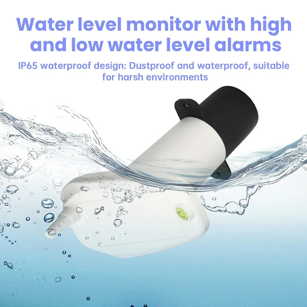 TS-FT007 Digital Water Tank Water Level Gauge Ultrasonic Liquid Level Gauge Liquid Level High and Low Alarm IP65 Water Level