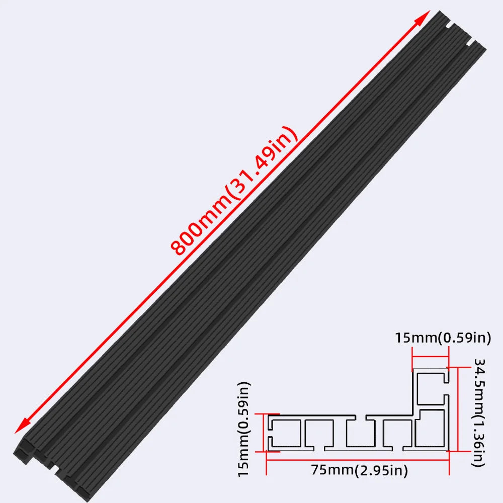 Woodworking 75 T Track Table Fence 60 80cm System T Slots Accessories Fence Laser Fits Portable Table Band Saws Jig Diy Tool Kit