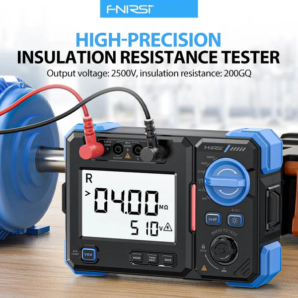 FNIRSI MRT1050 High-Precision Digital Insulation Resistance Tester 100/500/2500V AC DC Automatic Megohmmeter