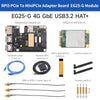 PCIe to MiniPCIe / Gigabit Ethernet / USB 3.2 Gen1 HAT for Raspberry Pi 5 Extend 2-Ch USB 3.2 Gen1 1x Gigabit Ethernet Ports