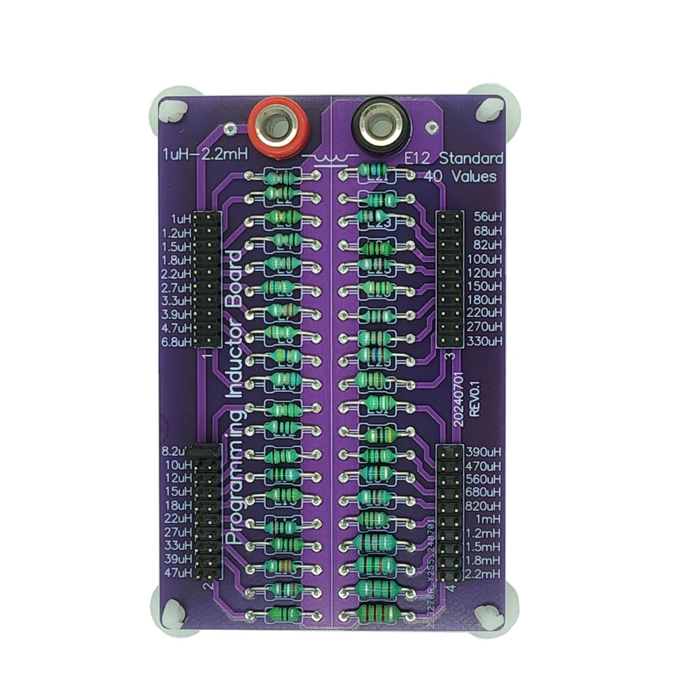 1uH to 2.2mH E12 Standard 40 Values Programmable Inductor Board