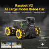 Yahboom 4WD Raspbot V2 AI Large Model Robot Kit for Raspberry Pi 5 Beginners Educational Project ROS2-Humble Python Programming