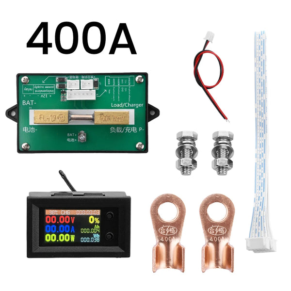 DC7~200V Digital Power Energy Voltmeter Ammeter Bi-Directional Metering Coulometer Battery Tester 9 in 1 Multi-Function Tester