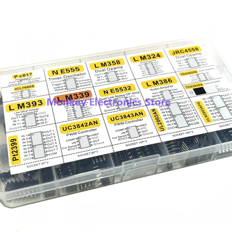150pcs Integrated Circuits Chips Boxed PC817 ICL7660 NE555 LM358 JRC4558 LM393 LM339 Repair Appliances Send Clip Send Adapter