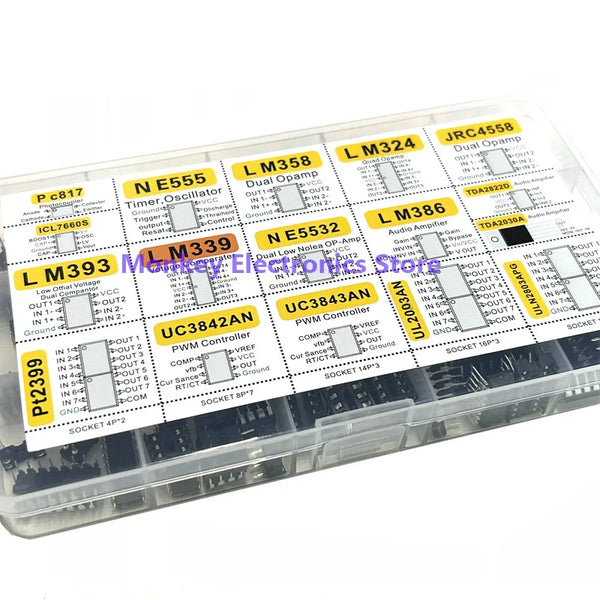 150pcs Integrated Circuits Chips Boxed PC817 ICL7660 NE555 LM358 JRC4558 LM393 LM339 Repair Appliances Send Clip Send Adapter