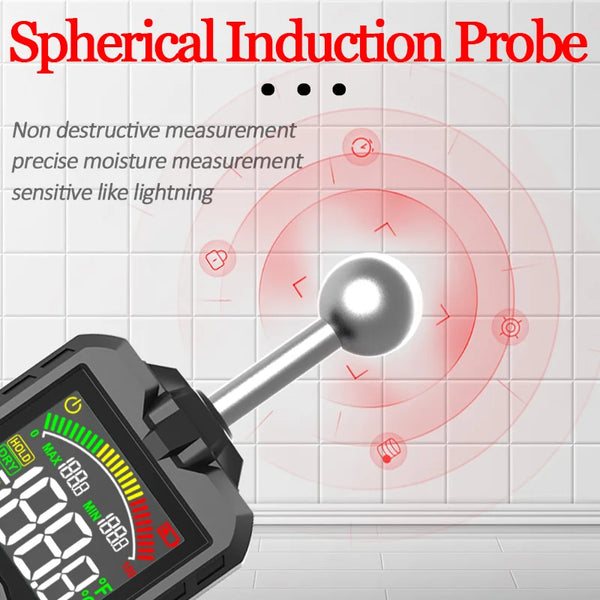 Pinless Wood Moisture Meter Digital Hygrometer Non-contact Timber Damp Detector Wall detail image 3