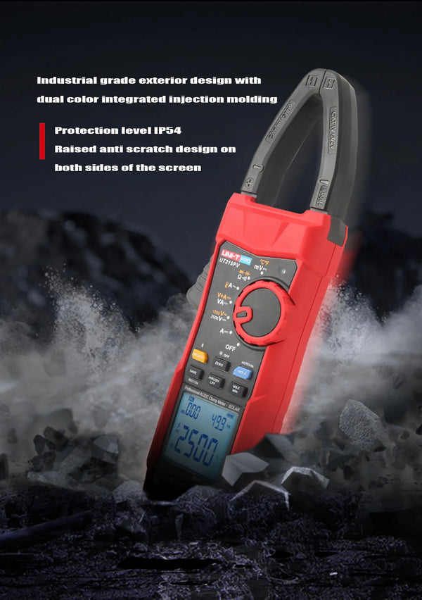 UNI-T UT219PV Clamp Meter AC DC Pliers Ammeter Voltmeter 1000A 1500V 2500V PEAK LPF Measure Digital Bluetooth Multimeter
