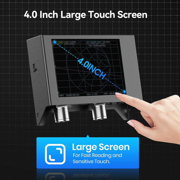 Analisador de antena nanovna SAA-2N vna 50khz-3ghz analisador de rede vetorial lcd de 4 ", parâmetros de medição s de medição hf vhf uhf