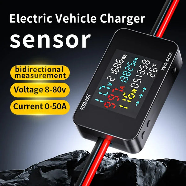 Battery Charging Tester Voltmeter Ammeter DC8-80V Voltage Current Power Test XT60 XT90 Interface For Electric Vehicle Motorcycle