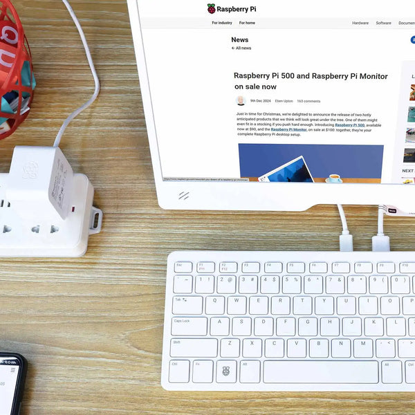 New Raspberry Pi 500 Official Keyboard Powerful Computer Kit Mainboard All in One Programming Built Into Quad-core Arm Processor