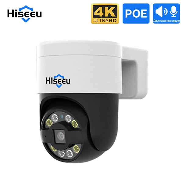 Hiseeu 5MP 4K 8MP POE PTZ IP Camera ONVIF Full Color Night Vision Outdoor Video Surveillance CCTV Cameras for Xmeye Pro NVR
