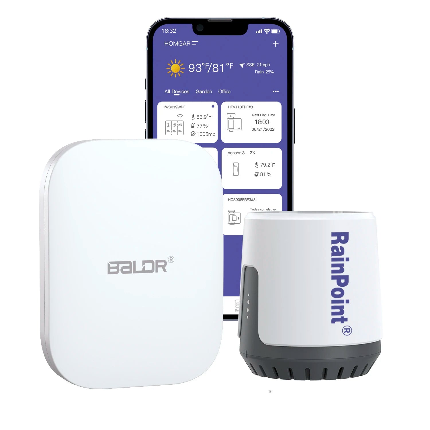 RAINPOINT Wireless Digital Rain Gauge Outdoor With App - Smart Rain Sensor With Accurate Rain Gauge Monitoring