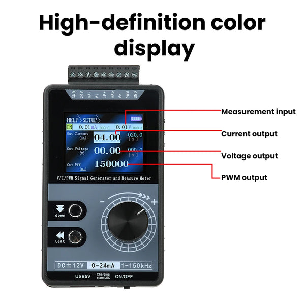 High-Precision Handheld PWM Pulse Signal Generator 0-20mA 4-20mA 0-10V Current Voltage detail image 4