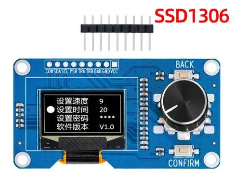 0.96/1.3-inch OLED Display Module With Button EC11 Rotary Encoder IIC Interface LCD Screen