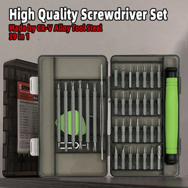 39 in 1 High Quality Screwdriver Set Adjust change Screw Head Hand Tool With Magnetic Screw For Computer and Mobile Phone Repair