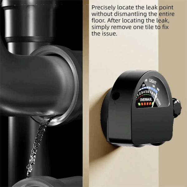 High Sensitivity Leak Detector Sound Frequency Pointer Detection Strength Scale Water Leak Detection Portable Display