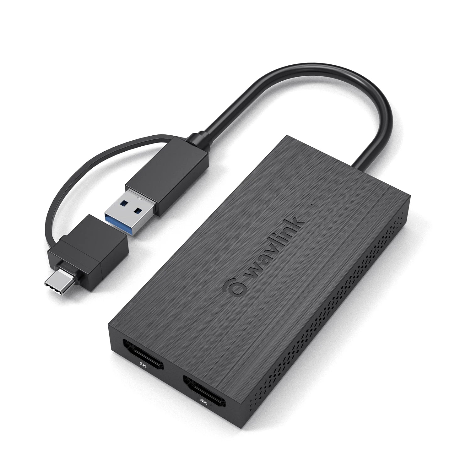 Wavlink USB 3.0 to Dual HDMI 4K Video Graphic Adapter HDTV/Projector/Monitor USB C Display Adapter For Windows 7/8/8.1/10 Mac OS
