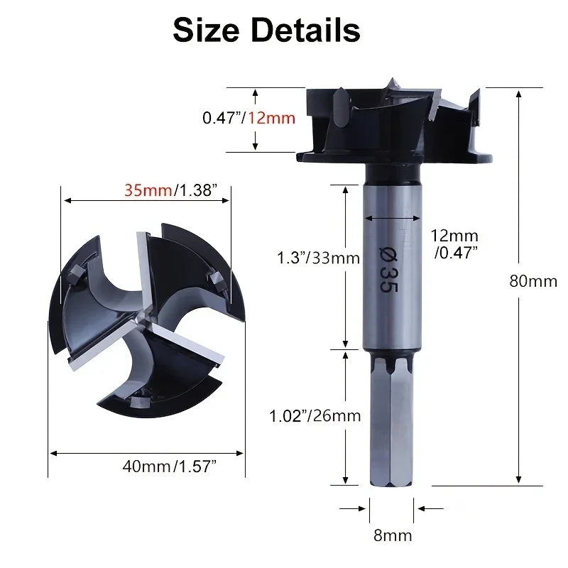 35mm Concealed Hinge Jig Kit Locator Drill Guide Set Margin Marker Hinge Hole Template Tools for Woodworking Cabinets Mounting